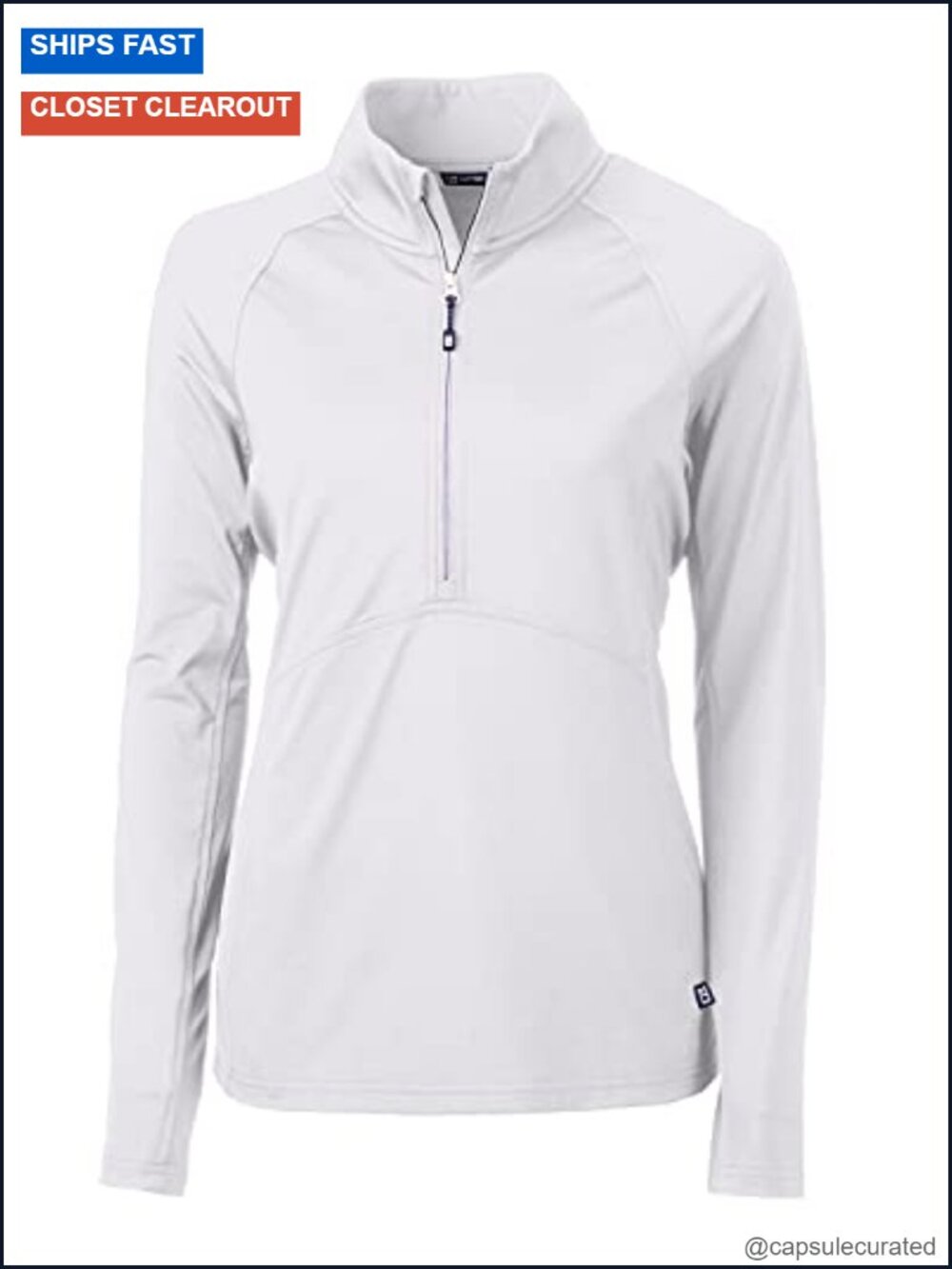 Cutter & Buck Women's Long Sleeve Half Zip Pullover Eco Knit Recycled Polyester